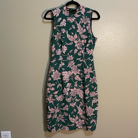Lulu’s Carriage Tour Pink and Green Floral Print Sleeveless Dress Size Small - Picture 3 of 6